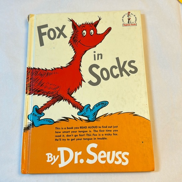 🎉2/15.00🎉 Fox in Socks , Dr Seuss , rare find, cover top shown, pages clean - Picture 1 of 14